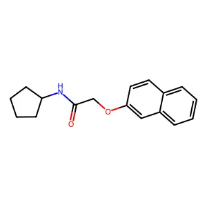 N-cyclopentyl-2-naphthalen-2-yloxyacetamide structure