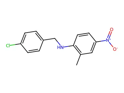 N-(4-chlorobenzyl)-2-methyl-4-nitroaniline structure