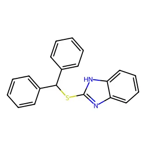 2-benzhydrylsulfanyl-1H-benzimidazole structure