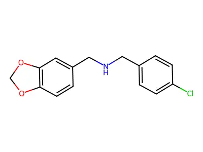 (1,3-Benzodioxol-5-ylmethyl)(4-chlorobenzyl)amine structure