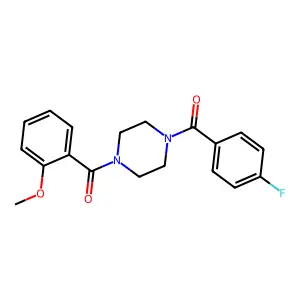 Piperazine, 1-(4-fluorobenzoyl)-4-(2-methoxybenzoyl)- structure