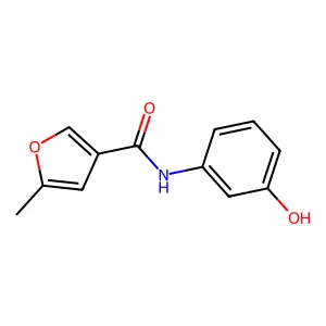 N-(3-hydroxyphenyl)-5-methylfuran-3-carboxamide structure