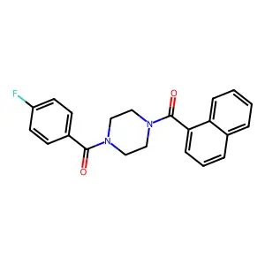 1-(4-Fluorobenzoyl)-4-(1-naphthoyl)piperazine structure