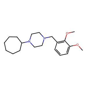 1-Cycloheptyl-4-(2,3-dimethoxybenzyl)piperazine structure