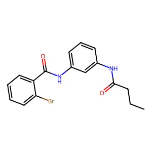 2-bromo-N-(3-butyramidophenyl)benzamide structure
