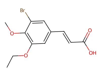 3-(3-Bromo-5-ethoxy-4-methoxyphenyl)prop-2-enoic acid structure