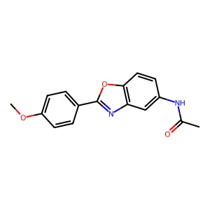 N-[2-(4-methoxyphenyl)-1,3-benzoxazol-5-yl]acetamide structure