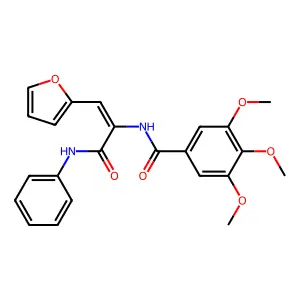 N-[(E)-3-anilino-1-(furan-2-yl)-3-oxoprop-1-en-2-yl]-3,4,5-trimethoxybenzamide structure