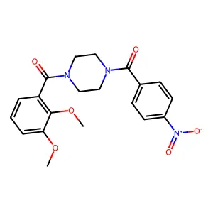 (2,3-Dimethoxyphenyl){4-[(4-nitrophenyl)carbonyl]piperazin-1-yl}methanone structure