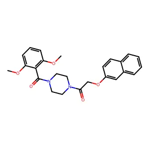 1-[4-(2,6-Dimethoxybenzoyl)piperazin-1-yl]-2-naphthalen-2-yloxyethanone structure