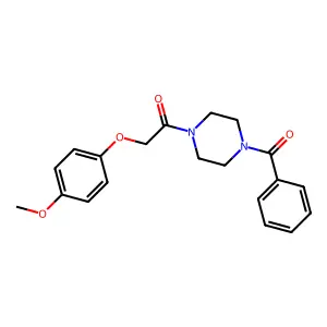 1-(4-Benzoylpiperazin-1-yl)-2-(4-methoxyphenoxy)ethanone structure