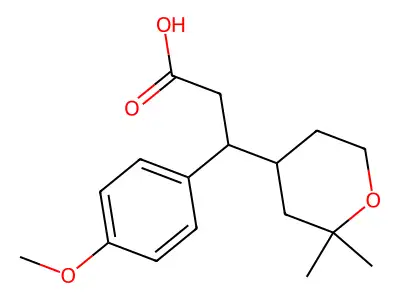 3-(2,2-dimethyloxan-4-yl)-3-(4-methoxyphenyl)propanoic Acid structure