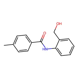 N-[2-(hydroxymethyl)phenyl]-4-methylbenzamide structure