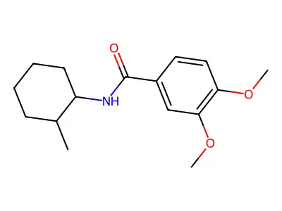 3,4-dimethoxy-N-(2-methylcyclohexyl)benzamide structure