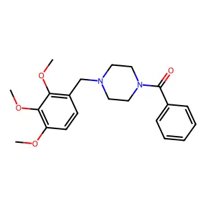 1-Benzoyl-4-(2,3,4-trimethoxybenzyl)piperazine structure