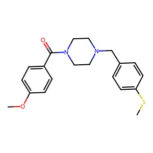 (4-Methoxyphenyl)-[4-[(4-methylsulfanylphenyl)methyl]piperazin-1-yl]methanone structure