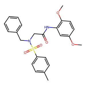2-[benzyl-(4-methylphenyl)sulfonylamino]-N-(2,5-dimethoxyphenyl)acetamide structure