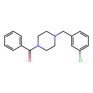 1-Benzoyl-4-(3-chlorobenzyl)piperazine structure