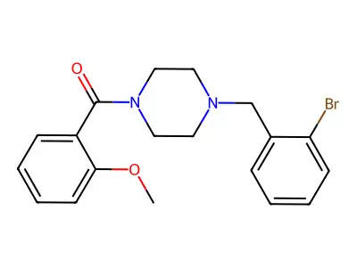 [4-[(2-Bromophenyl)methyl]piperazin-1-yl]-(2-methoxyphenyl)methanone structure