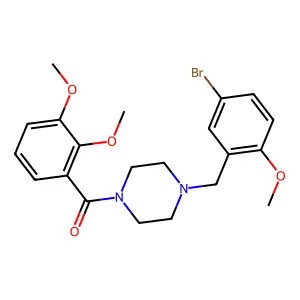 1-(5-Bromo-2-methoxybenzyl)-4-(2,3-dimethoxybenzoyl)piperazine structure