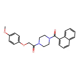 2-(4-Methoxyphenoxy)-1-[4-(naphthalene-1-carbonyl)piperazin-1-yl]ethanone structure