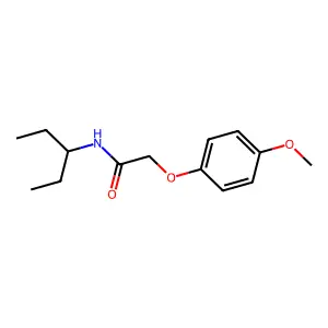 2-(4-methoxyphenoxy)-N-pentan-3-ylacetamide structure