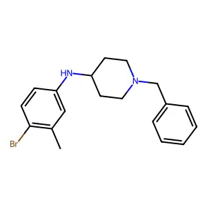 1-benzyl-N-(4-bromo-3-methylphenyl)piperidin-4-amine structure