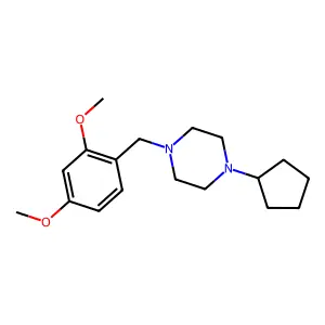 1-Cyclopentyl-4-(2,4-dimethoxybenzyl)piperazine structure