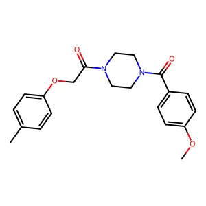 1-[4-(4-Methoxybenzoyl)piperazin-1-yl]-2-(4-methylphenoxy)ethanone structure