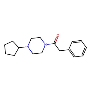 1-Cyclopentyl-4-(phenylacetyl)piperazine structure