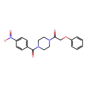 1-{4-[(4-Nitrophenyl)carbonyl]piperazin-1-yl}-2-phenoxyethanone structure