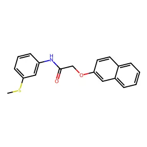 N-(3-methylsulfanylphenyl)-2-naphthalen-2-yloxyacetamide structure