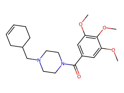 [4-(Cyclohex-3-en-1-ylmethyl)piperazin-1-yl]-(3,4,5-trimethoxyphenyl)methanone structure