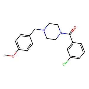 (3-Chlorophenyl)-[4-[(4-methoxyphenyl)methyl]piperazin-1-yl]methanone structure