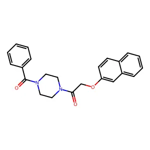 1-Benzoyl-4-[(2-naphthyloxy)acetyl]piperazine structure
