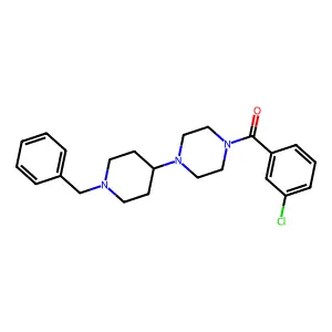 [4-(1-Benzylpiperidin-4-yl)piperazin-1-yl]-(3-chlorophenyl)methanone structure