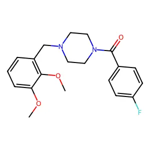 [4-[(2,3-Dimethoxyphenyl)methyl]piperazin-1-yl]-(4-fluorophenyl)methanone structure