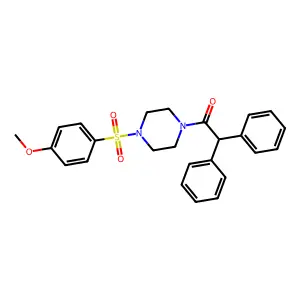 1-[4-(4-Methoxyphenyl)sulfonylpiperazin-1-yl]-2,2-diphenylethanone structure