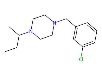 1-(Butan-2-yl)-4-(3-chlorobenzyl)piperazine structure