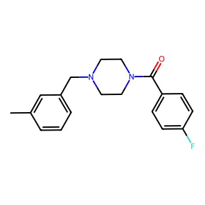1-(4-Fluorobenzoyl)-4-(3-methylbenzyl)piperazine structure