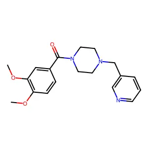 (3,4-Dimethoxyphenyl)-[4-(pyridin-3-ylmethyl)piperazin-1-yl]methanone structure