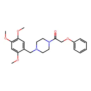 1-(Phenoxyacetyl)-4-(2,4,5-trimethoxybenzyl)piperazine structure