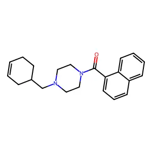 [4-(Cyclohex-3-en-1-ylmethyl)piperazin-1-yl]-naphthalen-1-ylmethanone structure