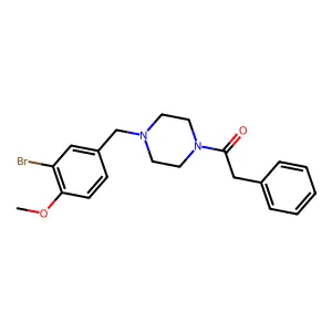 1-[4-[(3-Bromo-4-methoxyphenyl)methyl]piperazin-1-yl]-2-phenylethanone structure
