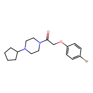 2-(4-Bromophenoxy)-1-(4-cyclopentylpiperazin-1-yl)ethanone structure