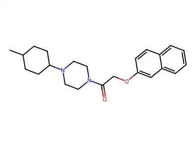 1-[4-(4-Methylcyclohexyl)piperazin-1-yl]-2-naphthalen-2-yloxyethanone structure