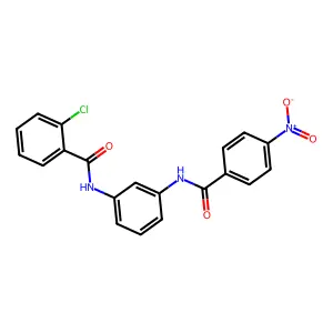 2-chloro-N-[3-[(4-nitrobenzoyl)amino]phenyl]benzamide structure