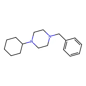 1-Benzyl-4-cyclohexylpiperazine structure
