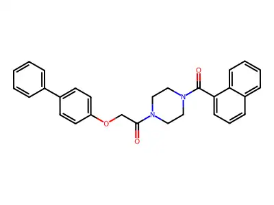 1-[4-(Naphthalene-1-carbonyl)piperazin-1-yl]-2-(4-phenylphenoxy)ethanone structure