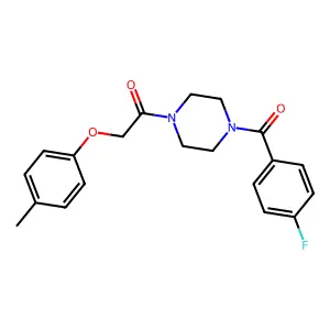 1-[4-(4-Fluorobenzoyl)piperazin-1-yl]-2-(4-methylphenoxy)ethanone structure